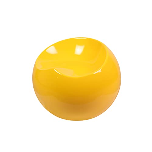 Magshion Modern Living Room Patio Night Club Bar Cocktail Guest Backless Ball Round Lounge Fiberglass Stool Pouf Chairs, Yellow #TOP2