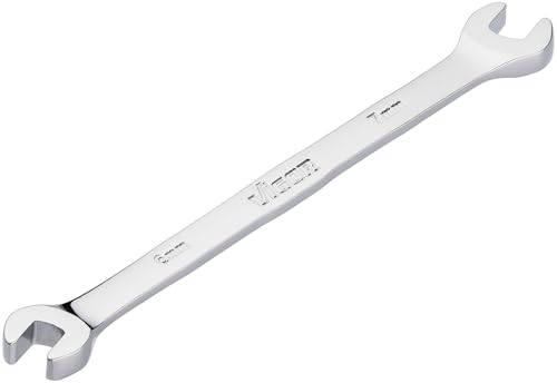 ViGOR clé à fourche double, profil extérieur hexagonal V7730-6x7, ouverture de clé 6 x 7 mm, chromée et polie, convient pour tous les vissages, longueur 133 mm'.