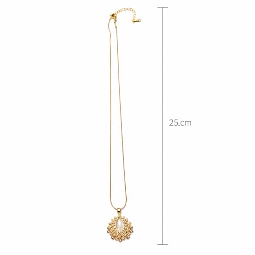 Image of RIDHVEE Anti-Tarnish Gold Plated Pendant Necklace for Women & Girls | Skin Friendly Lightweight Fashion Jewellery | Elegant Minimalist Chain Necklace & Gifting