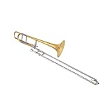 Trombone T&eacute;nor Cl&eacute; De Si B&eacute;mol &Agrave; Fa Tube En Cuivre Blanc Instrument De Musique...