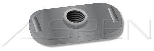 (1000 pcs) #10-24, Weld Nuts Tab Type, Multi Ribbed Projections, Center Hole, C1006-C1010 Steel