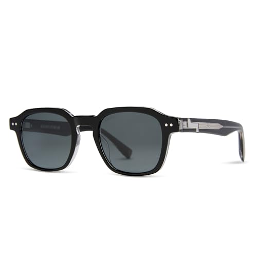 Image of KIAURA Lautner Premium UV400 Polarized Sunglasses, XL & Original Sizes, Shape Memory Acetate Frames, Scratch-Resistant Lenses