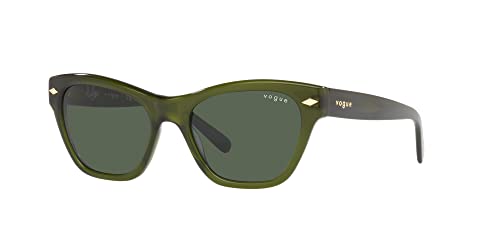Vogue Eyewear Woman Sunglasses Opal Green Frame, Dark Green Lenses, 51MM2