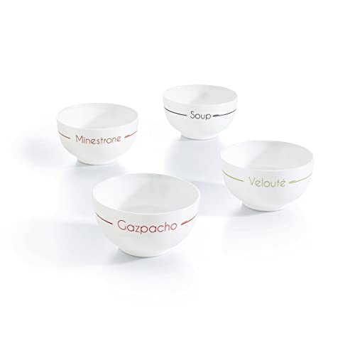 Luminarc - Lot de 4 Bols à Soupe - Collection Soup Set - Bols Grande Contenance 75cl - Compatible Lave-Vaisselle et Micro-Onde - Sans Métaux Lourds -...