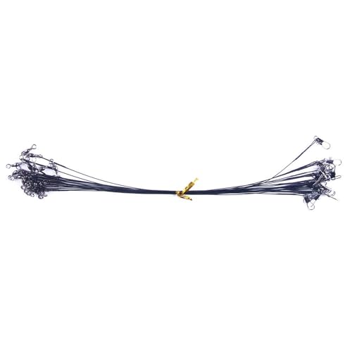 50 piezas línea líder para pesca acero inoxidable 25 cm miniatura 1