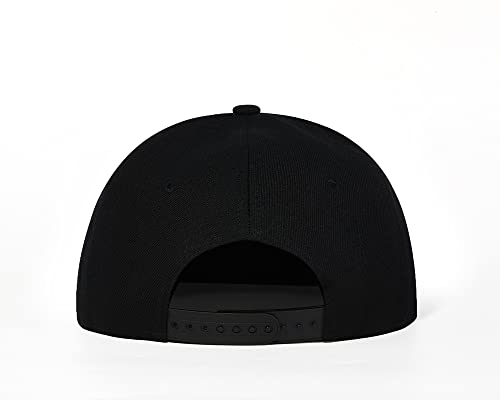 Image of Quanhaigou Snapback Hat for Men Women,Hip Hop Style Colorful Flat Bill Hats Teens Adjustable Baseball Cap