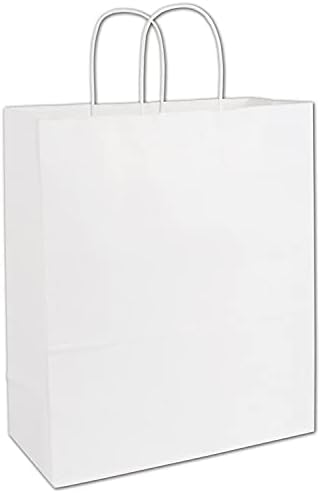 White Kraft Paper Shopper 13 x 7 x 13