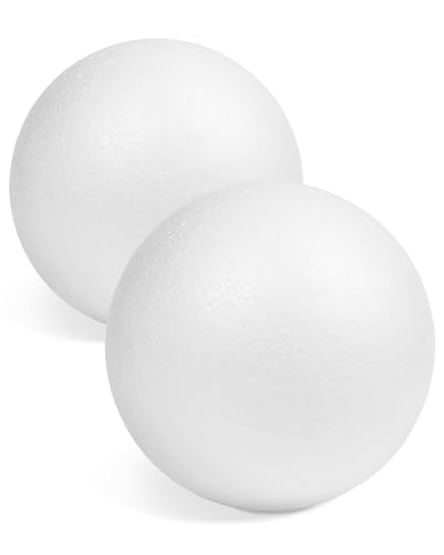 Acual 2PCS 6 Inch Styrofoam Balls White Foam Balls Polystyrene Balls Smooth Craft Foam Balls for Art Crafts DIY Household School Projects and Party Decorations