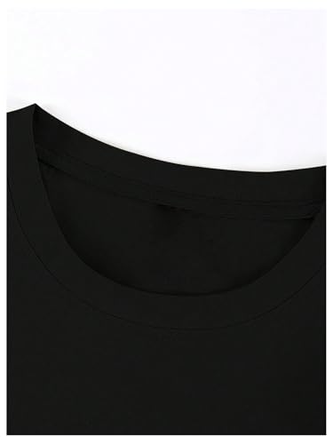 GORGLITTER Men's Y2k Goth Shirt Jersey Letter Graphic Color Block Oversized Long Sleeve Crewneck Vacation Tee Tops3