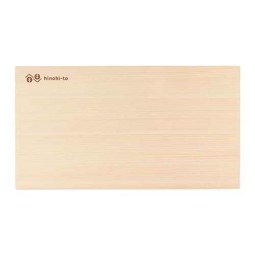 hinoki-to 東濃ひのき軽量まな板 木製まな板 桧まな板 日本製 (40×22×1.5 スタンド無し)