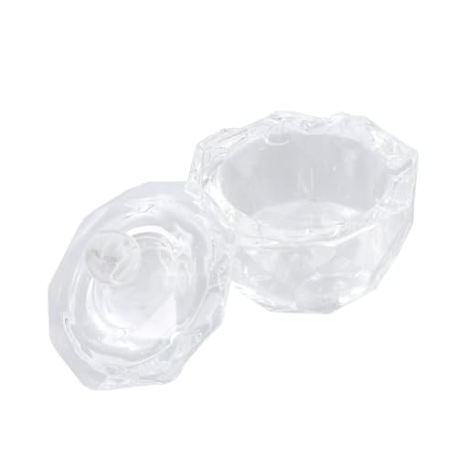 2 tazas líquidas de arte de uñas de cristal con tapa miniatura 1