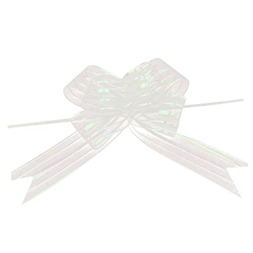 FRCOLOR 10pcs Wedding Pull Flower Hand-Painted Large Gauze Flower Wedding Bow Pull Flower