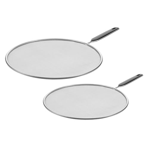 EPIGEIST 2個 防油メッシュスプラッターガード フライパン用油はね防止ネット 調理中の 保護と油はね抑制 ステーキ 揚げ物 スープ対応 キッチ