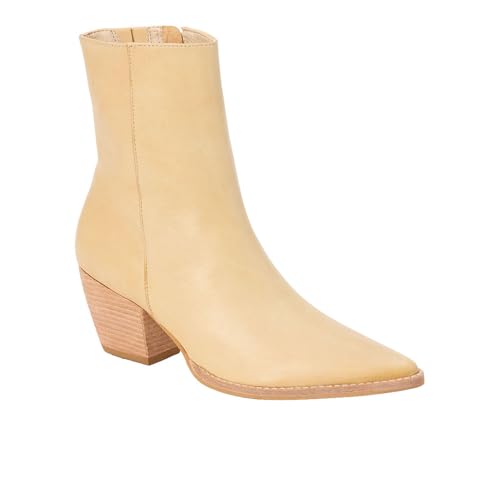 Image of Matisse Womens Caty Pointed Toe Casual Boots Ankle Mid Heel 2-3 inch - Beige