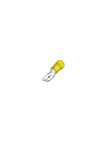 Velleman Fym connettore maschio, giallo, 6.4 mm, confezione da 10 pezzi