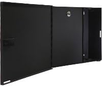 Gruber Fiber Enclosure, WM, 10.2"x12"x3.5",Int.LockDoor,2 Panel,BLK