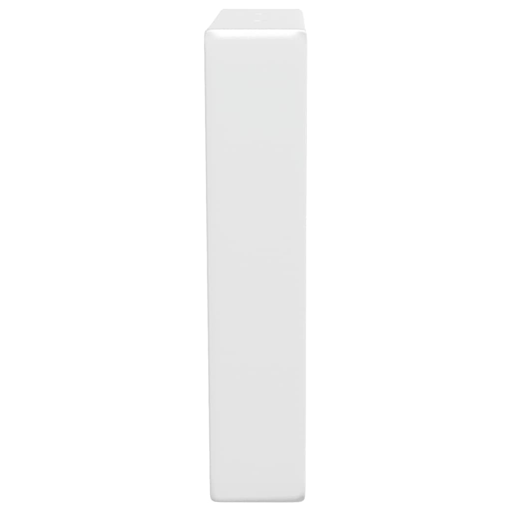 Furniture Select-Shelf Soportes para lavabo, 2 unidades, acero trapecio blanco