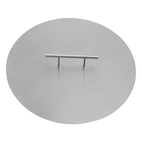 Round Fire Pit Lid, Frie Pit Ring Cover 1.5mm Thickness - 304 Stainless Steel Fire Pit Burner Cover for Round Patio Fire Pit (20Inch)