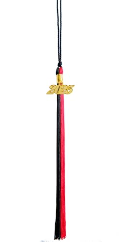 Image of Graduation Tassel 2025,Black and Red Tassel 2025