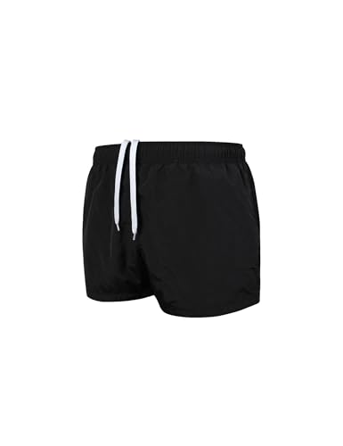 3 Inch Mens Swim Shorts Quick Dry Short Black Swim Trunks for Men Summer Suits XXL2