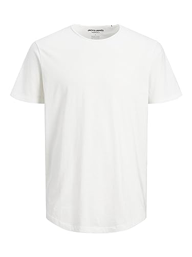 JACK&JONES Basic T-Shirt Rundhals Kurzarm Jersey Baumwolle Shirt Regular Fit JJEBASHER, Cloud Dancer,XL – Ansicht 1