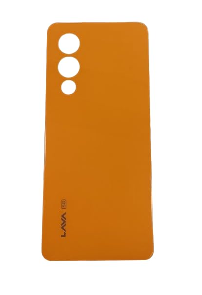Image of INCREDIBLEINDIA Back Glass Panel Body Panel Back Door Panel Compatible with Lava Storm 5G : (Orange)