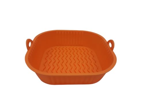 Wishome Silicone Air Fryer Liners, Reusable Air Fryer Silicone Liners Square, Food Grade Air Fryer Oven Accessories, Non Stick and Easy Cleaning - RA073 - Orange (B0CVSJ43T7) Amazon Price History, Amazon Price Tracker