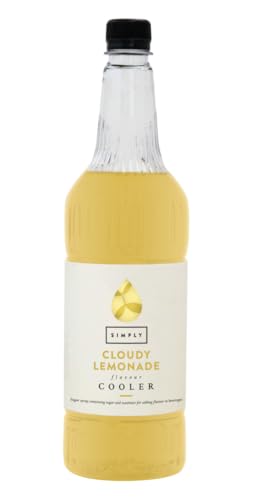 Simply Cloudy Lemonade Cooler, Suitable for Vegans, Beverage Syrup for Cocktails, Mocktails & Lemonades (1 Litre)