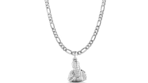 Pendentif Guru Nanak en argent pur : retrouvez chance et protection contre le stress
