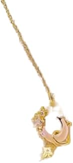 A series of women - a small crescent necklace of steel resistant steel coated with gold, and an engineering design for comfortable and elegant wear