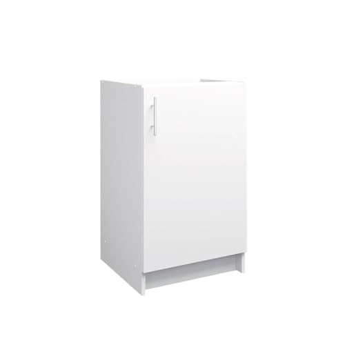 JD Greta Küchenunterschrank ohne Arbeitsplatte 50cm breit & 46,3cm tief (weiß) - Küchen Unterschrank Aufbewahrung mit Türen - Küchen Vorratsschrank & Aufbewahrungsschrank - Küchenschrank