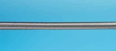 TS-06,14' Stainless Steel Braided PTFE Hose; 14 ft L; 3/8" ID