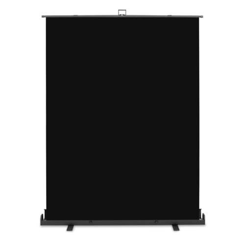 Walimex pro Roll-up Panel Hintergrund schwarz 165 x 220 cm, Fotohintergrund mit Transportbox, Hintergrundsystem für Fotostudio, knitterfreie Fotoleinwand...