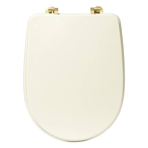 5 five simply smart 5five - Abattant WC Duo en Bois, Charnières en Zinc, L 36 x P 49 cm - pour Toilettes, Salle de Bain
