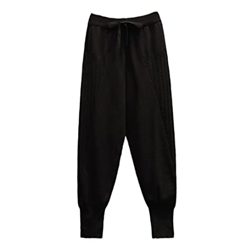 Pantalon sarouel en tricot contre le froid hivernal ajustable