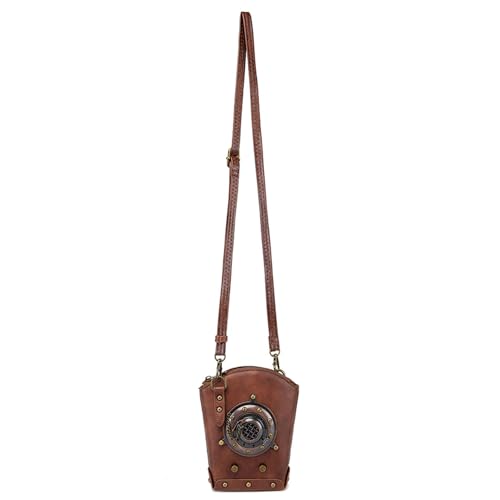Sac bandoulière rétro punk en cuir pour affirmer votre style vintage