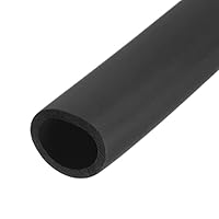 sourcing map 1m Rohrisolierung Schaumstoff, Durchmesser 50mm Isolierstärke 7.5mm Heizungsrohr Verkleidung für Fitnessgeräte, Rohre, Handhaben (Schwarz)