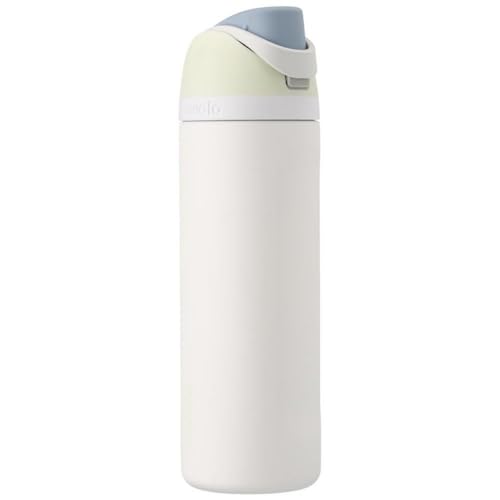 Owala FreeSip botella agua acero inoxidable con pajita, 710 ml - Botella térmica a prueba de fugas para el deporte y los viajes, sin BPA, Iced Breeze