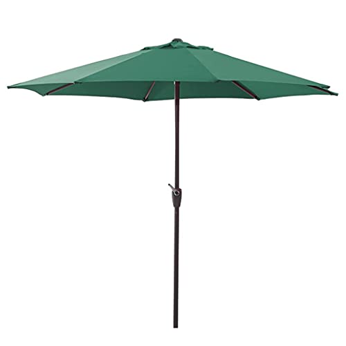 Parasol jardín con protección UV y manivela CLSDRZC verde de 270x270cm