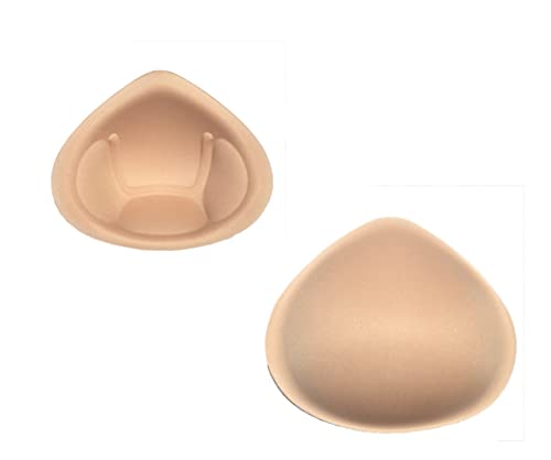 BIMEI Ein Paar Damen-BH-Einlagen mit rundem Oberteil, Push-Up-BH-Einlagen für Badebekleidung, Yoga, Mastektomie-BHs, beige, XX-Large Cover