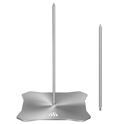 Onlyfire Brazilian BBQ Skewer, Stainless Steel Vertical Meat Spit Stand for Barbecue Grill, Great for Tacos Al Pastor, Shawarma, Brazilian Churrasco