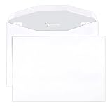 Clairefontaine 6982C - Caja de 500 sobres blancos C5 - 162 x 229 mm - Solapa adhesiva - 80 g/m² - para plegadora automática