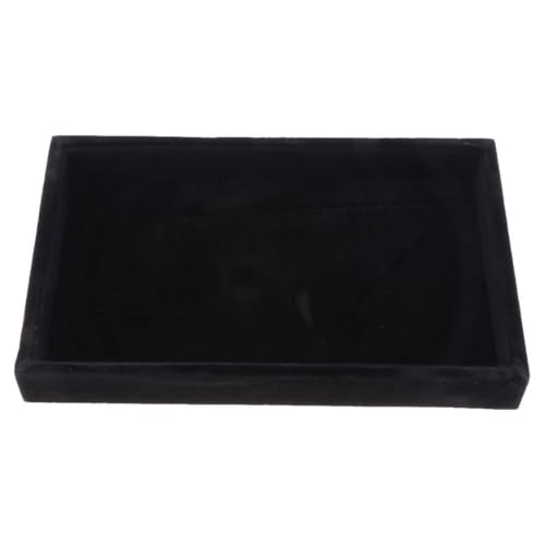Cndiyald Vassoio per esposizione di gioielli in velluto nero, cuscinetto per organizer per braccialetti e orologi per la vendita al dettaglio e la conservazione domestica