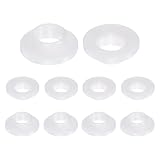 QUARKZMAN 10 Stück Flanschbuchsen Kunststoffbuchsen ID 10,3 mm x OD 12,1 mm x Länge 8 mm Nylonbuchsen, Weiß