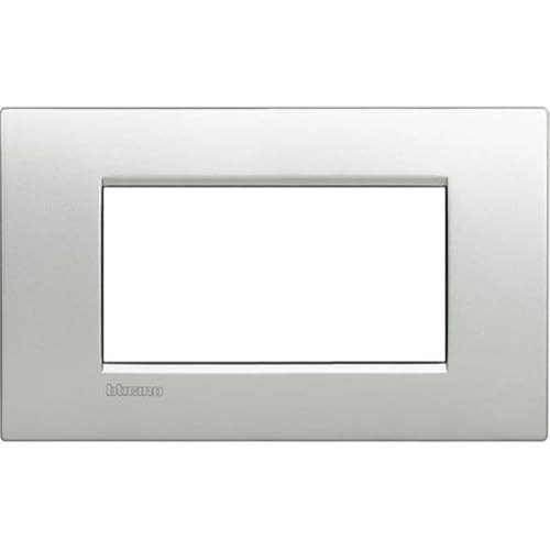 BTicino LNC4804TE Livinglight AIR Placca con 4 Moduli, Tech