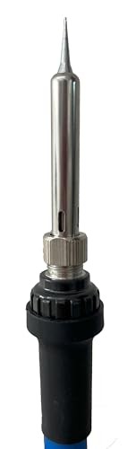 Image of INDITRUST New Complete Kit of Soldering Iron with adjustable temp and 5X Bits of different shapes 60W Temperature Controlled (Round Tip)