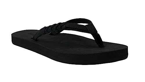 REDVOLUTION Girls Classic Braided Accented Beach Sandals Casual Flip Flop Surfer Girl4