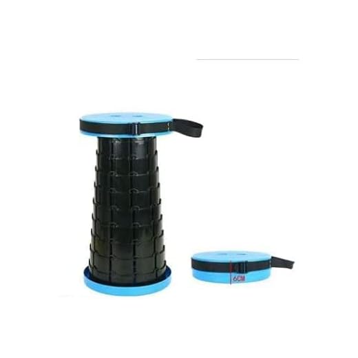 FXLYMR Teleskoppall Vikbar Pall Camping Enkel Pall Hopfällbar Infällbar Pall Teleskoppall Vikbar Teleskopisk Campingsits Max Belastning 440Lb/3