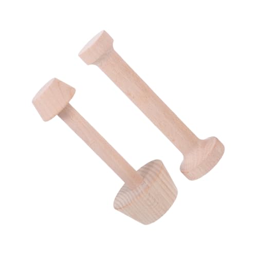 FUNNETOYU 2 Pièces Moules à Tartelettes En Bois Naturel Pour Pâtisseries Ustensiles De Cuisine Pour Tartelettes Et Muffins Lot D'emporte-pièces à Tartelettes