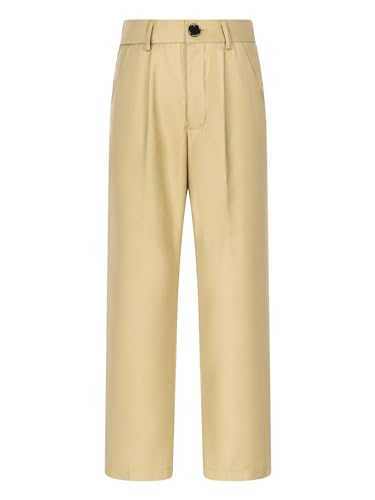 CHICTRY Boys School Uniform Pants Kids Formal Long Pants Solid Color Suit Pants Chino Pants